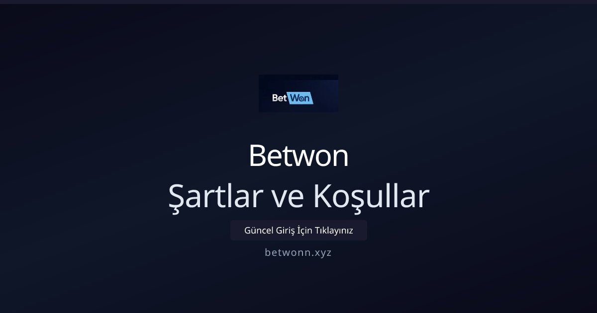 Şartlar ve Koşullar