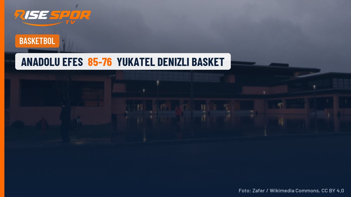 Anadolu Efes, Yukatel Denizli Basket'i 85-76 yenerek ligde 3'te 3 yaptı